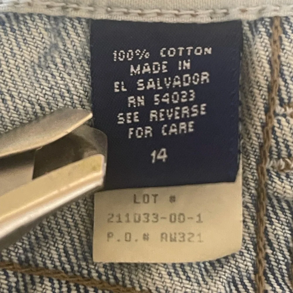 Vintage Gap Kids Classic Light Wash Denim Jeans Size 14 Elastic Waist USA Made